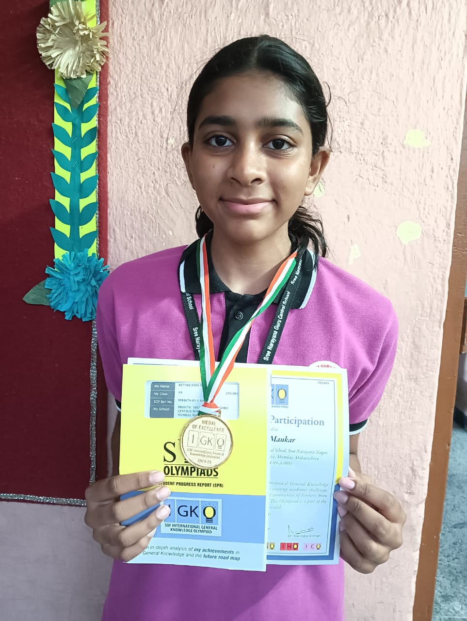 Congratulations!!!!     from Grade    for Achieving Gold medal in IGKO
